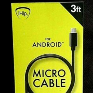 iHip 3 Foot Black Micro USB Cable